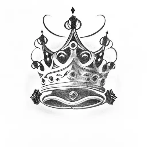 Text Shved Witha Crown