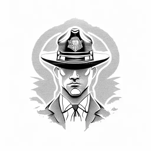 New York State Trooper Officer With Stetson Bodybuilder