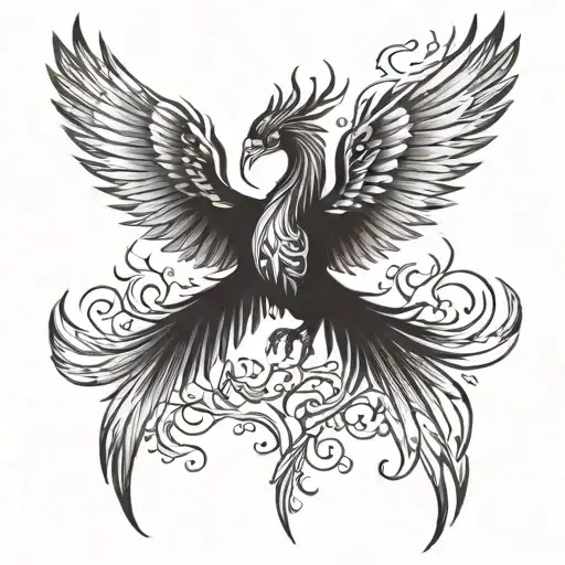 Phoenix With Flame Like Wings