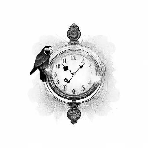 Clock With Parrot