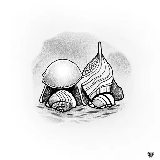 Daughter And Dad Holding Hands At The Beach Looking At Shells