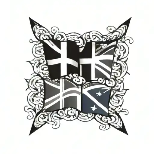 Scottish And Australian Flags Intertwined