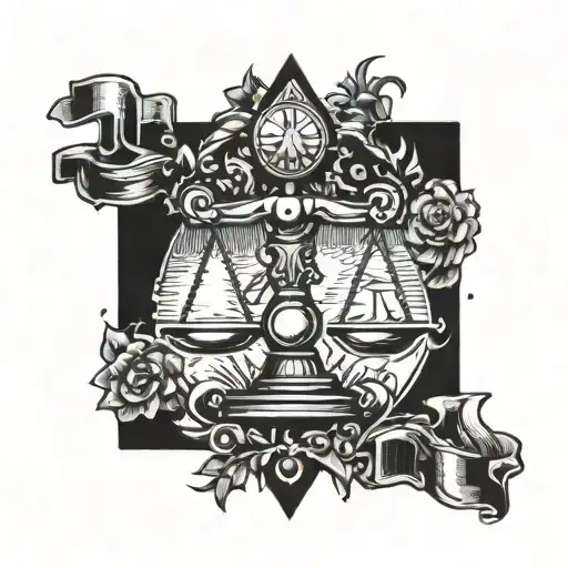 Peronist Political Symbol Incorporating Elements Of Justice