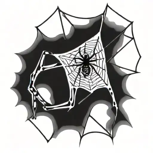 Black Widow And Spider Web