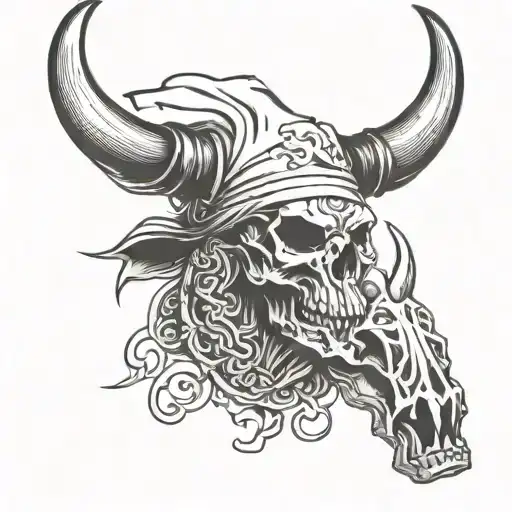 Chef And Bull Skull