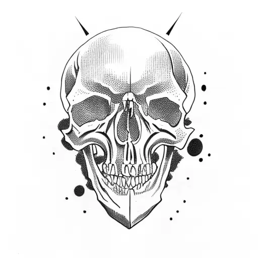 Skull With Upside Down Cross