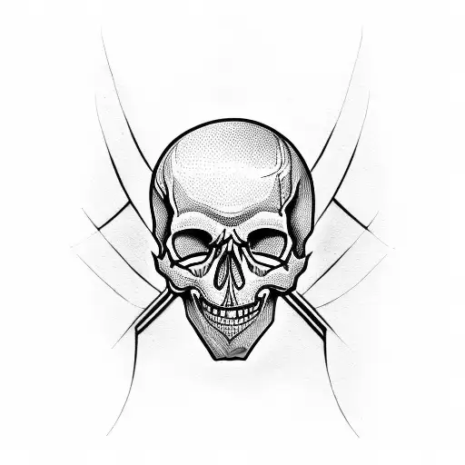 Skull With Upside Down Cross