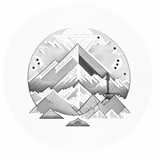 A Mountain Range With A Panoramic View In The Background