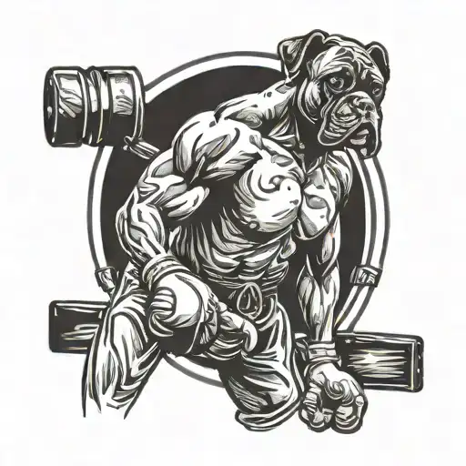 Boxer Standing In Front Of The Ring