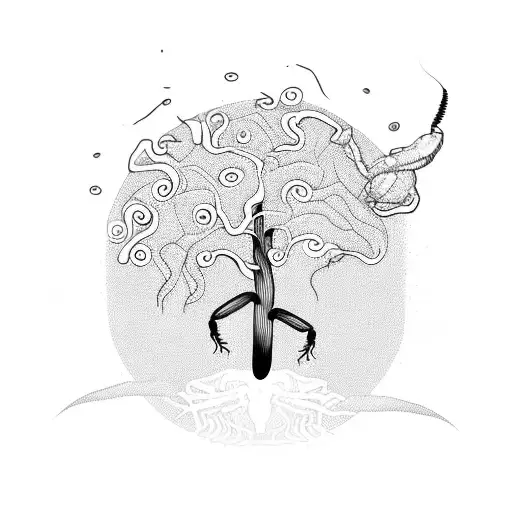 A Coffee Tree With A Scorpion Crawling In It