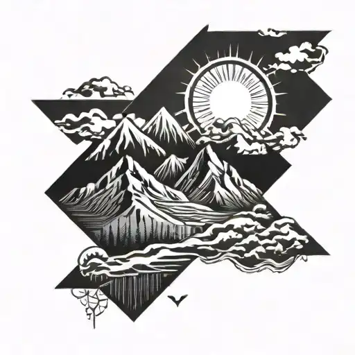 Kurdistan Sun And Kurdistan Mountain