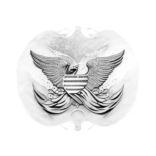 American Eagle Music Staff American Flag