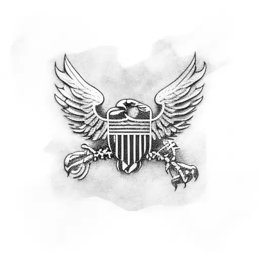 American Eagle Music Notes American Flag