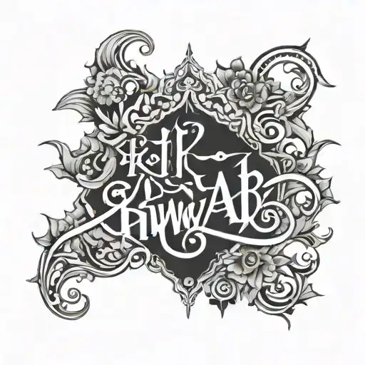 Khwaab Word Tattoo Design