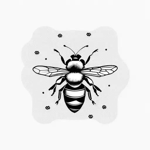 Bee On A Long Flower