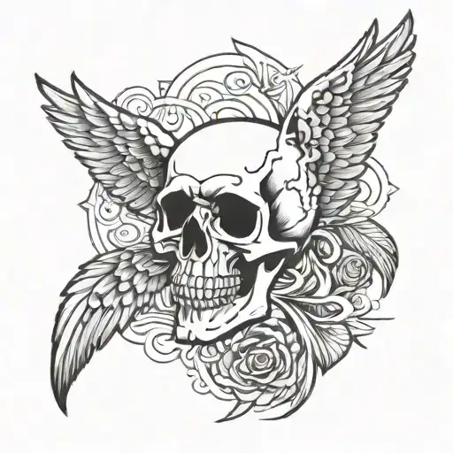 Masonry Skull Wing Biker