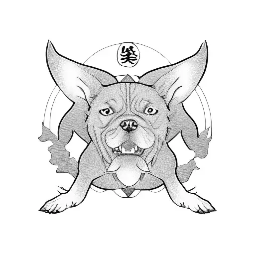 Karate Poses With A Dog