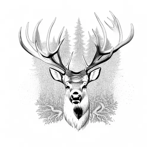 A Majestic Elk In A Mystical Forest