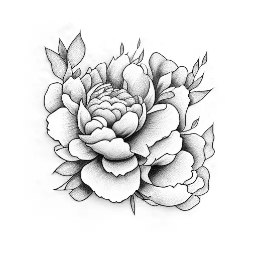 Sword With Peonies And Orchids