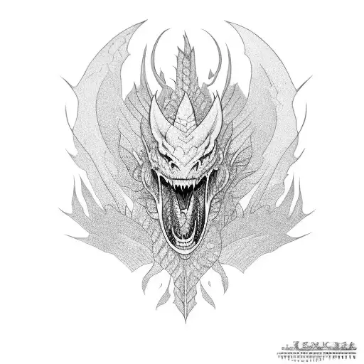 A Fierce Dragon In A Fighting Stance