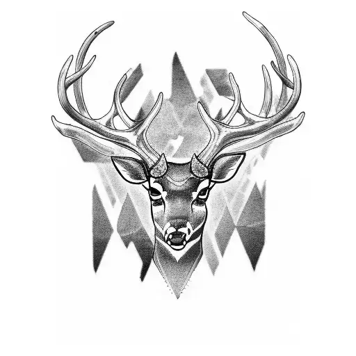 Create A Deer Which Horns Are Wrapping Up A Wrist