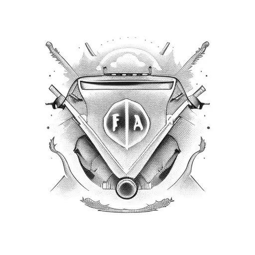 A Stylized Representation Of A Truck With The Word 'Familia' Incorporated Into The Design