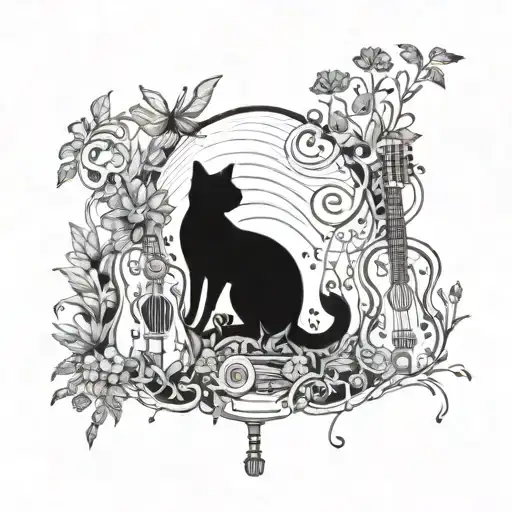 A Surreal Composition Of A Forest Made Of Musical Instruments And Flowers