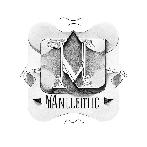 Hand Written M And N Letter Together In A Unique Beautiful Way