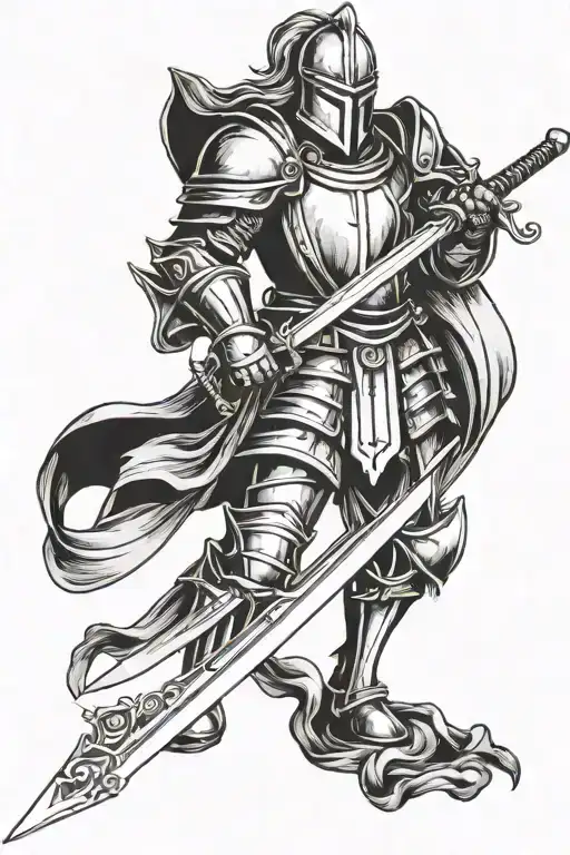 Knight Holding A Sword