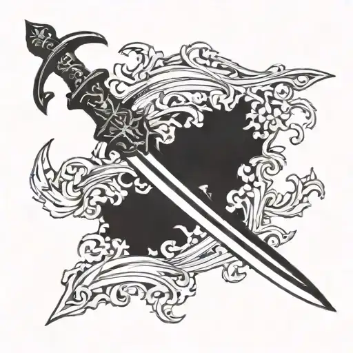 Silhouette Of War Sword