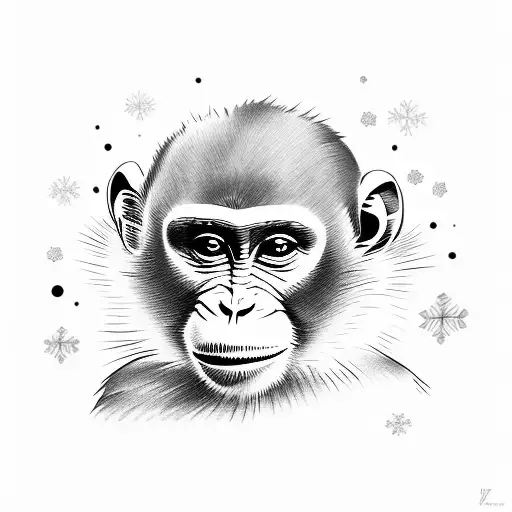 Monkey In Winter