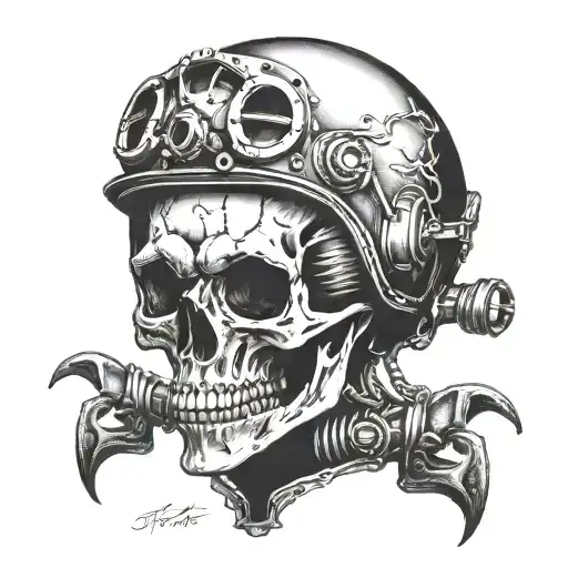 Underwater Diver Skull