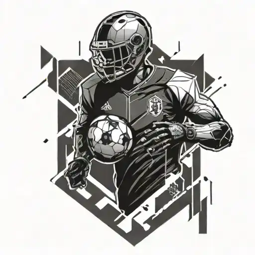 A Futuristic Football Shirt Design Incorporating Elements Of Technology And Sleek Lines