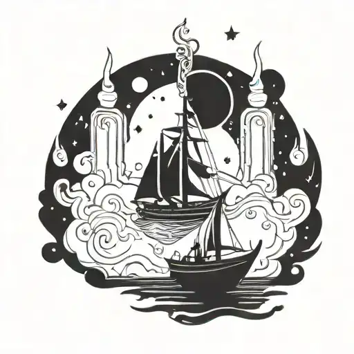 Boat Of Space And Candles