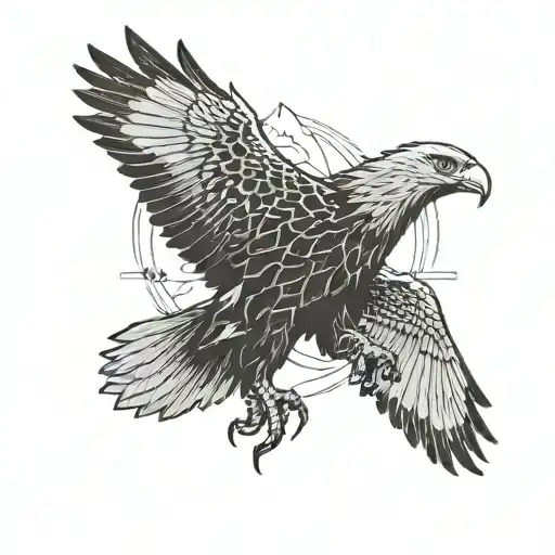 Mountain Eagle Flying