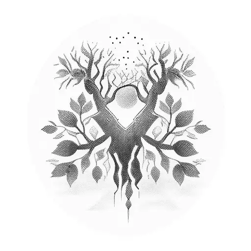 Silouette Of Tress Of The Black Forrest As A Bracelet