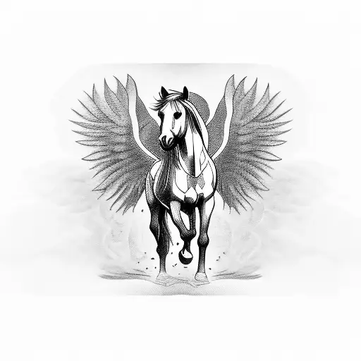 Horse With Wings And Money