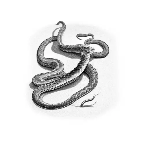 A Snake With A Watch On A Chai N