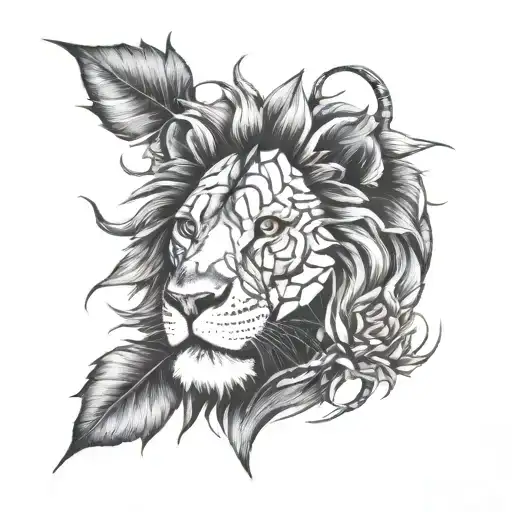 Lion Face With Thorns