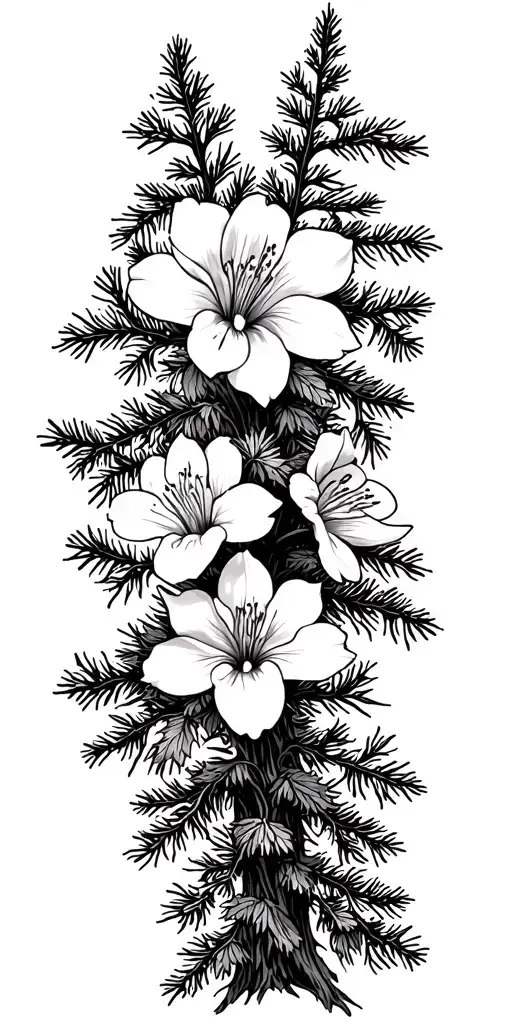 Rocky Mountains Background Colorado Columbine Flowers Pine Trees