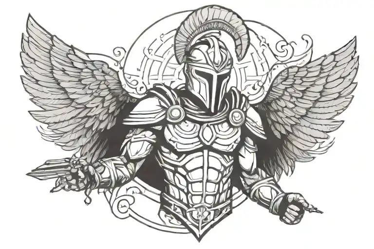 Spartan With Wings Spread