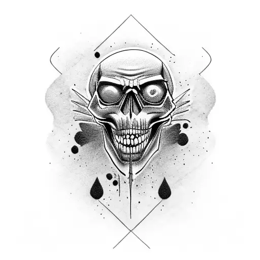 Joker Skull With Ha Ha All Around