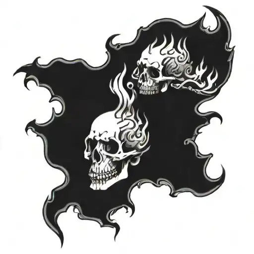 Skull Engulfed In Flames