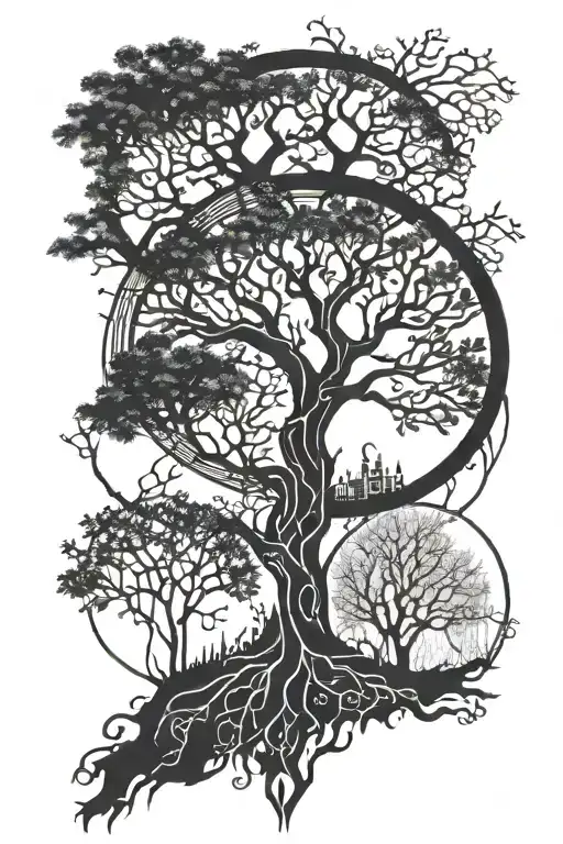 Tree Of Life Half Cyberpunk