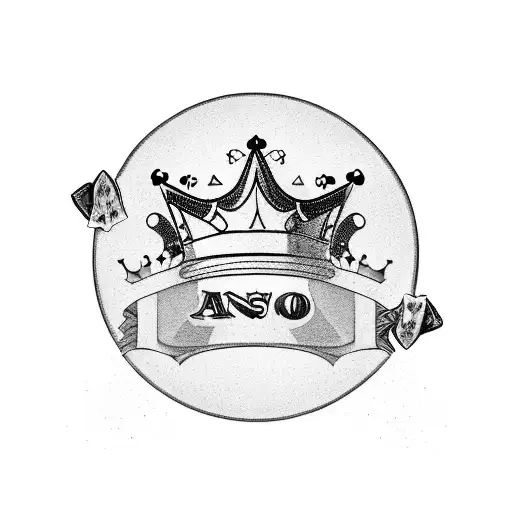 A Stack Of Casino Chips With A Crown On Top