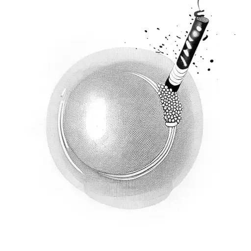 Abstract Representation Of A Cigarette And Snooker Ball Intertwined