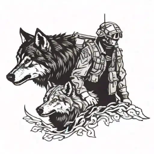 Soldier And Wolf