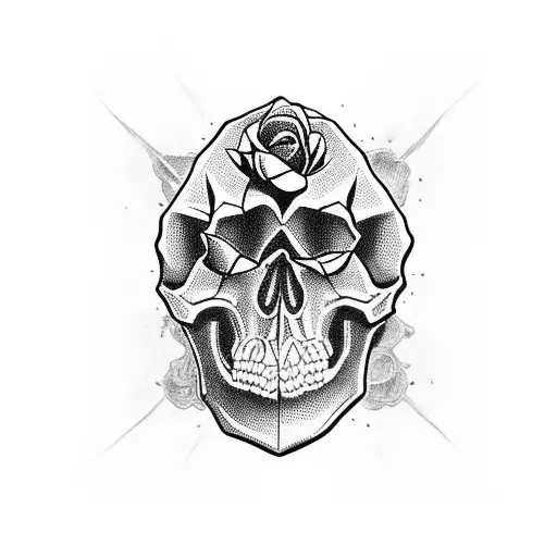 Skull Rose Cards Dice