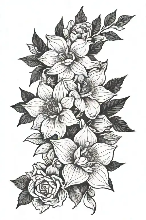 Flowers Line Forearm
