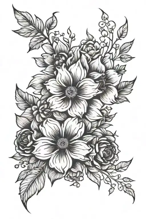 Flowers Line Forearm